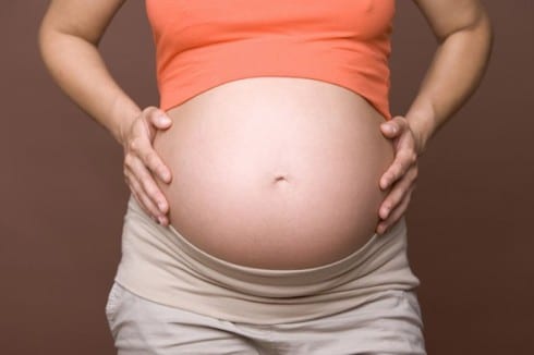 pregnant tummy alamy