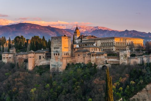 Arabic Palace Alhambra In Granada,spain