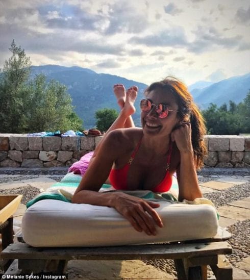 Melanie Sykes holiday