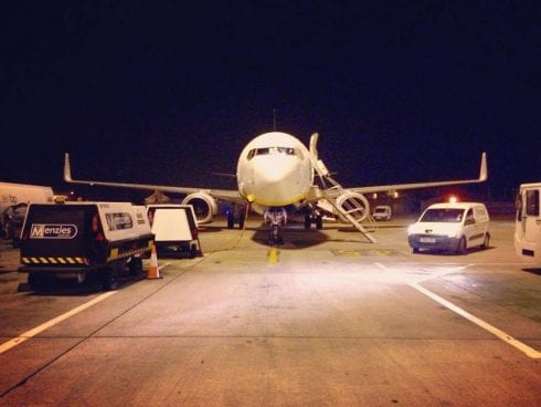 Palma airport night