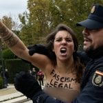 Franco protestor capyured