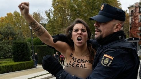 Franco protestor capyured