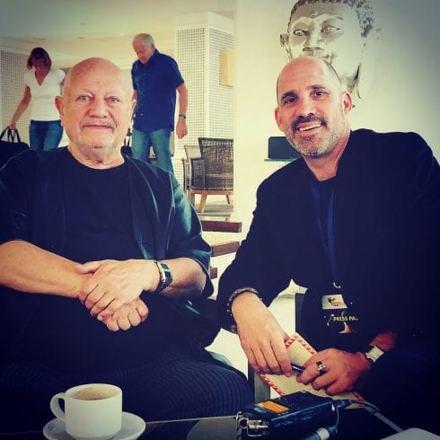 Giles and Steven Berkoff credit Marbella Diaries