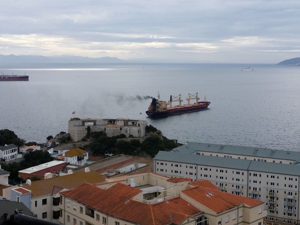 Ship pollution Gibraltar
