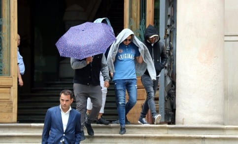 Defendants In The Manresa Wolf Pack Case Leave Barcelonas Regional Court On July 8 2019 Gemma Aleman Acn_d3aec135df5e3ce98269256040d33592