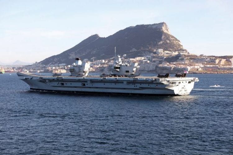 Hms Queen Elizabeth Arrives In Gibraltar 090218 Credit Mod
