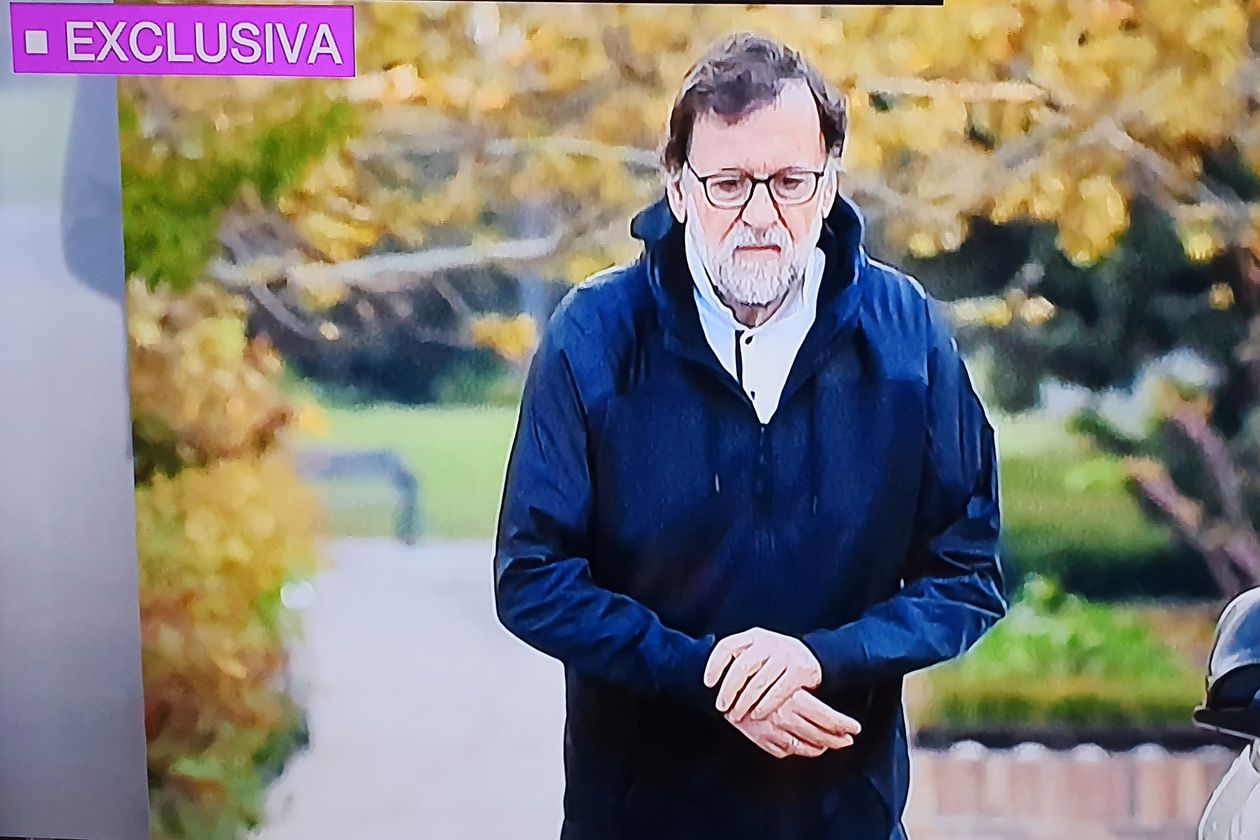 Exclusive La Sexta Image Shows Mariano Rajoy On The Street Doing Excercise  Skipping Confinement Photo Credit La Sexta