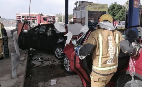 Costa Blanca Toll Booth Smash Next To Big Shopping Centre Popular With Expats