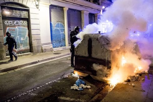 Riots In Barcelona Against Covid 19 Mesures