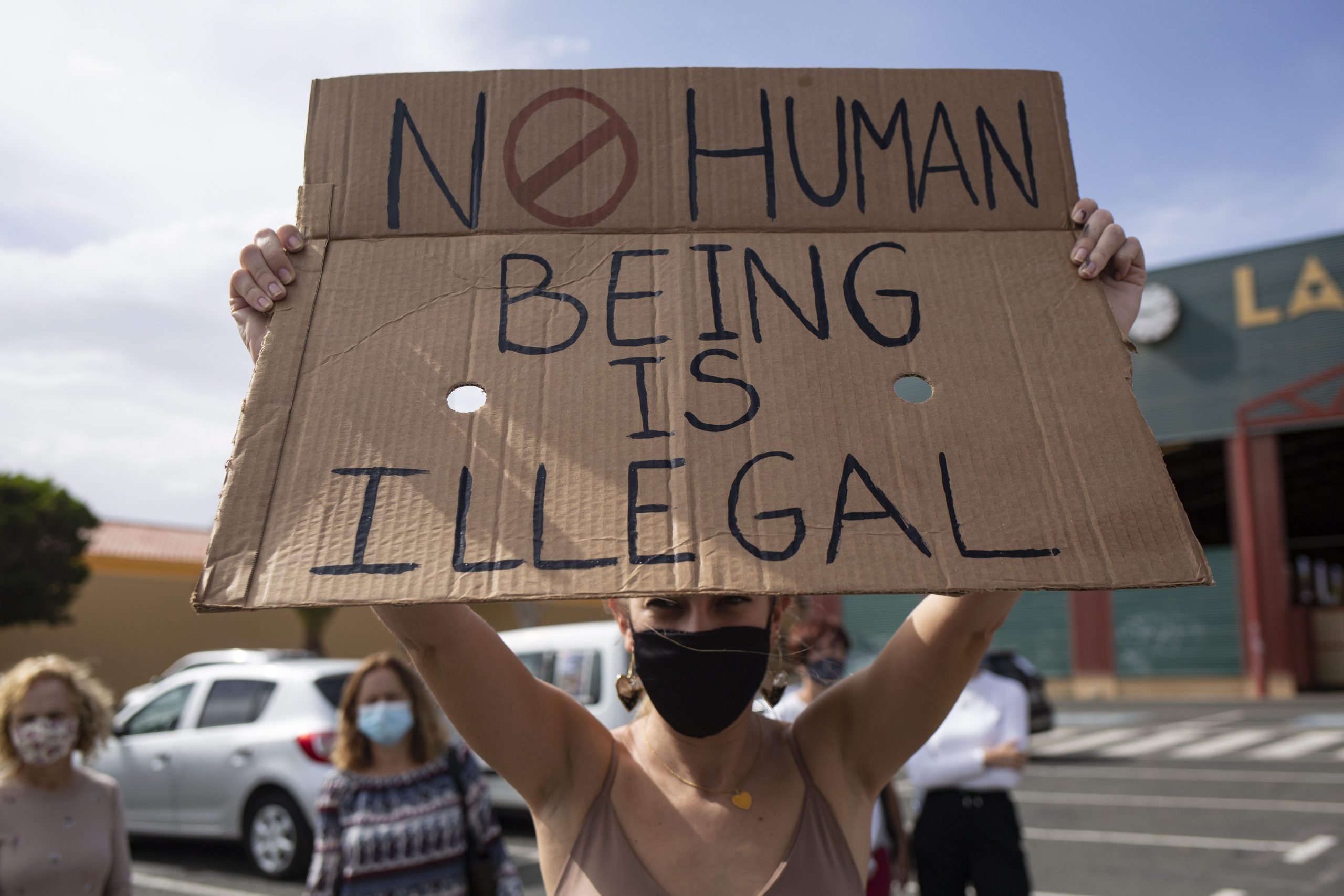 Manifestaci  N Por Los Derechos De Los Inmigrantes En Gran Canaria