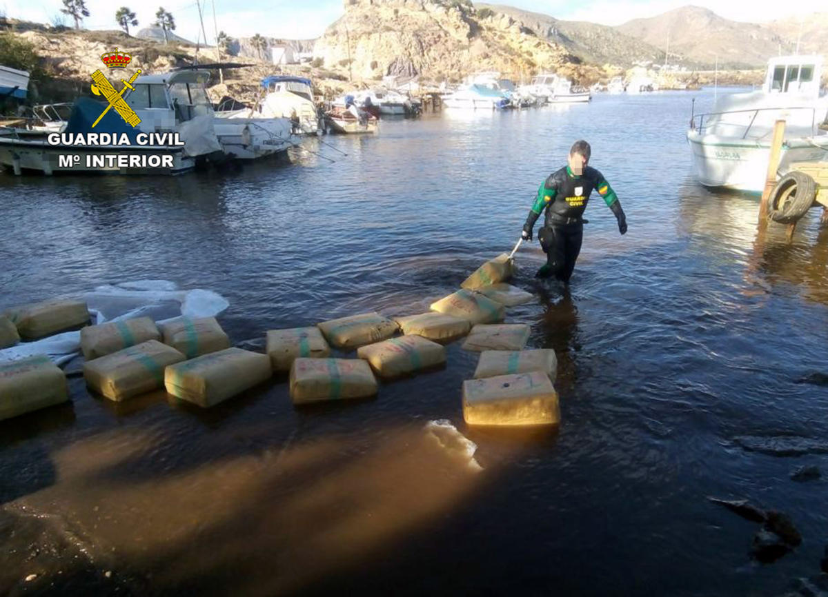 Drugs Ahoy As Massive Hashish Stash Bobs Along In A Bay In Spain S Murcia Region