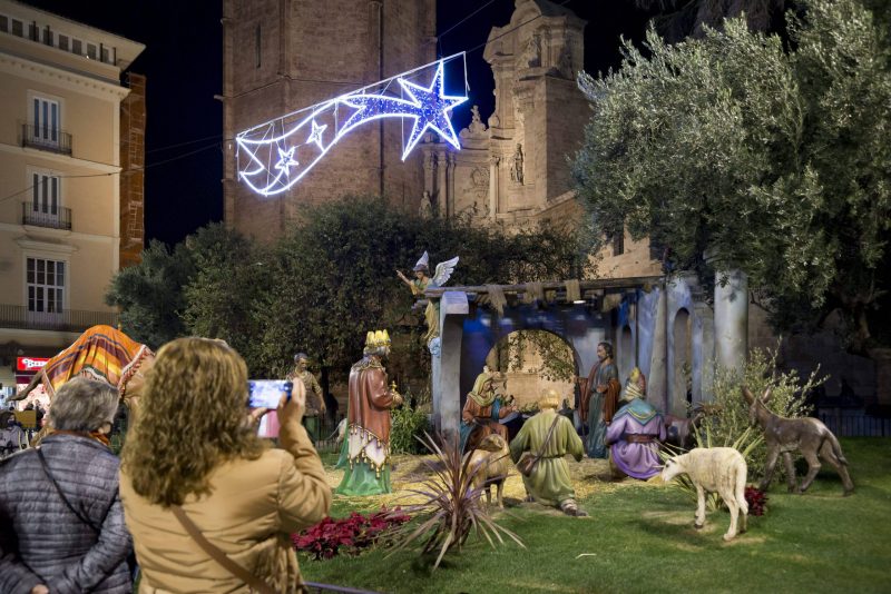 Nativity Scene at the Plaza de la Reina
