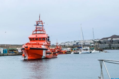 Lifeboat in port in Gran Canaria after migrant rescue Cordon press