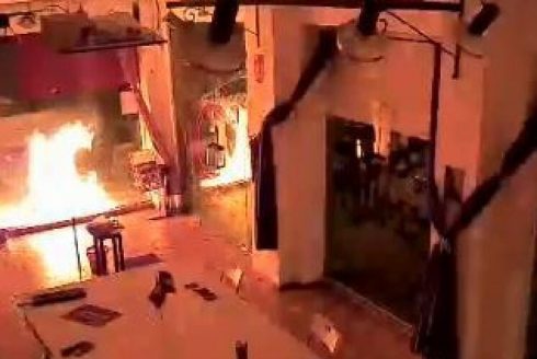 Right Wing Extremists Blamed For Molotov Cocktail Attack On Far Left Podemos Party Office In Spain's Murcia Region