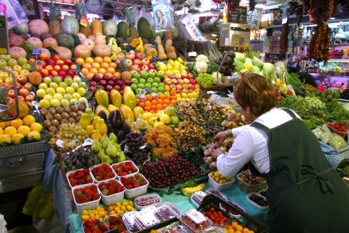 Fresh fruit and veg stall market