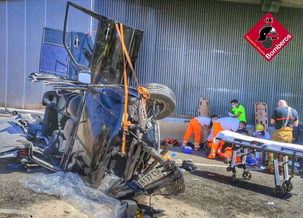 Woman Dies On The Costa Blanca In Spain After Being Thrown Out Of A Van Which Careered Off A Bridge