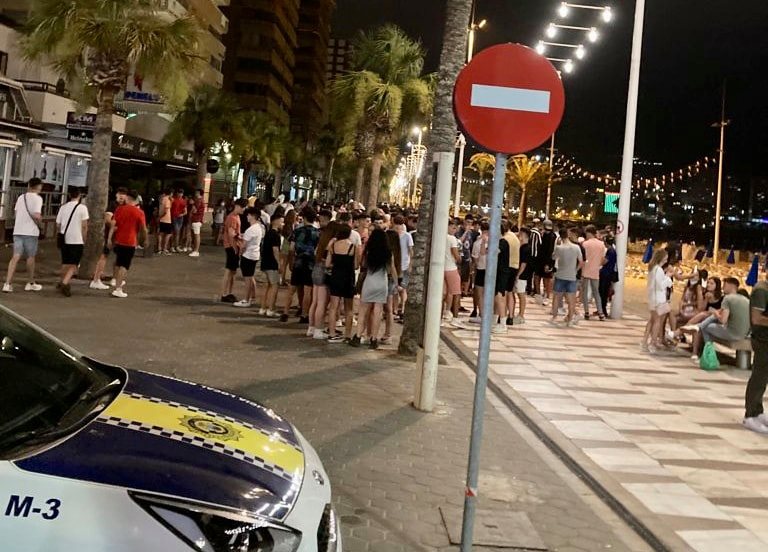 Police In Benidorm Are Accused By Local Councillor Of Ignoring Illegal Outdoor Gatherings Of Young People On Spain's Costa Blanca