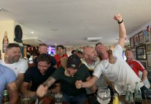 View from Spain: The ecstasy and agony of England fans watching Euro 2020 final from abroad Tourist Ollie Getting Into The Spirit With His New Friends (1)