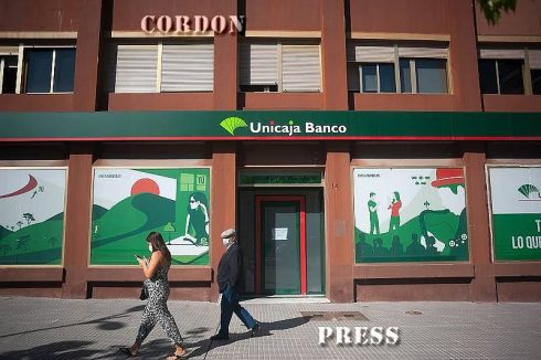 Unicaja Bank And Liberbank Possible Financial Merger In Malaga, Spain 7 Oct 2020