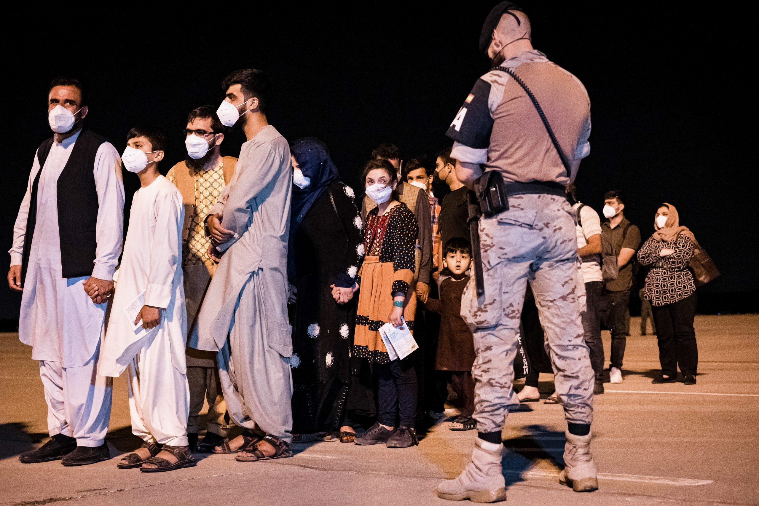 Afghan Refugees Arrive At TorrejÛn De Ardoz Military Base In Madrid, Spain 19 Aug 2021