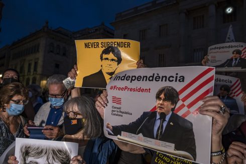Act Of The Catalan National Assembly Against The Persecution Of Former President Carles Puigdemont In Barcelona 24 Sept 2021