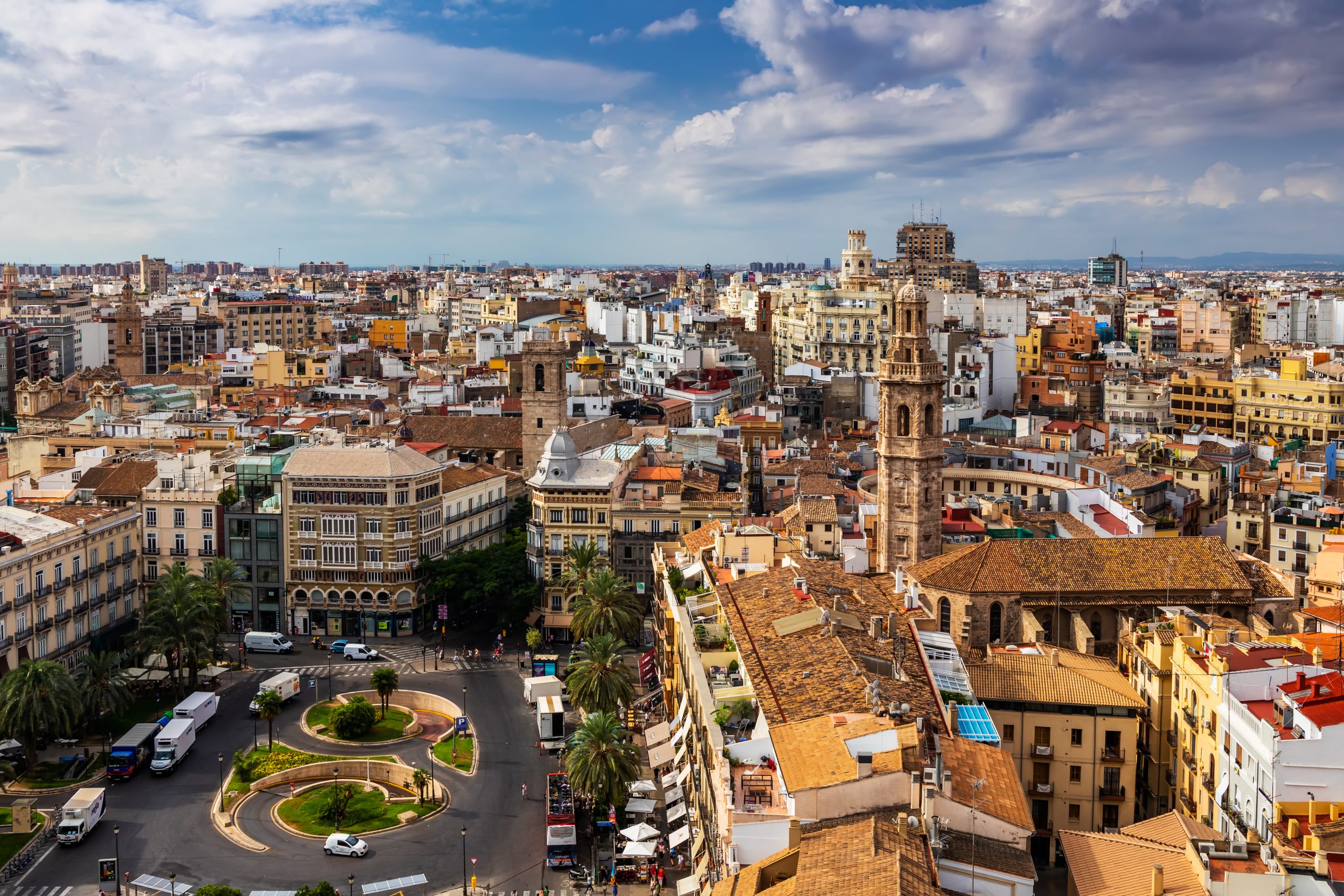 Beautiful View Of Valencia From The Tower Torre Del Miguelete