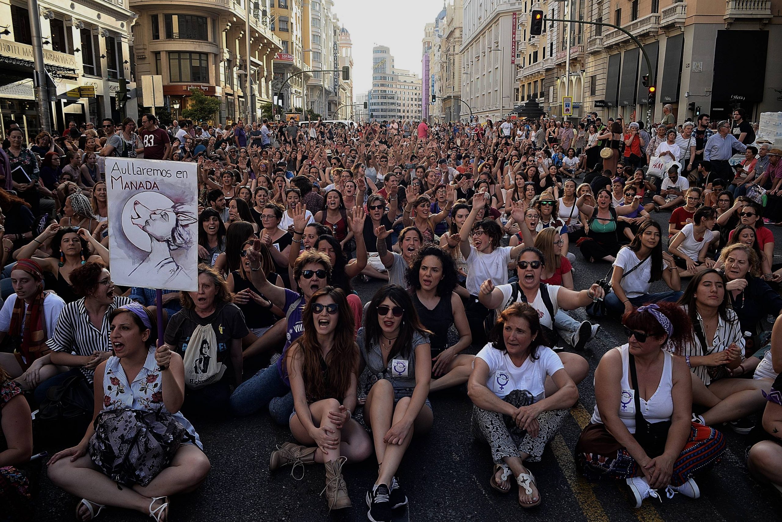 Protest After 'la Manada' Granted Bail In Spain