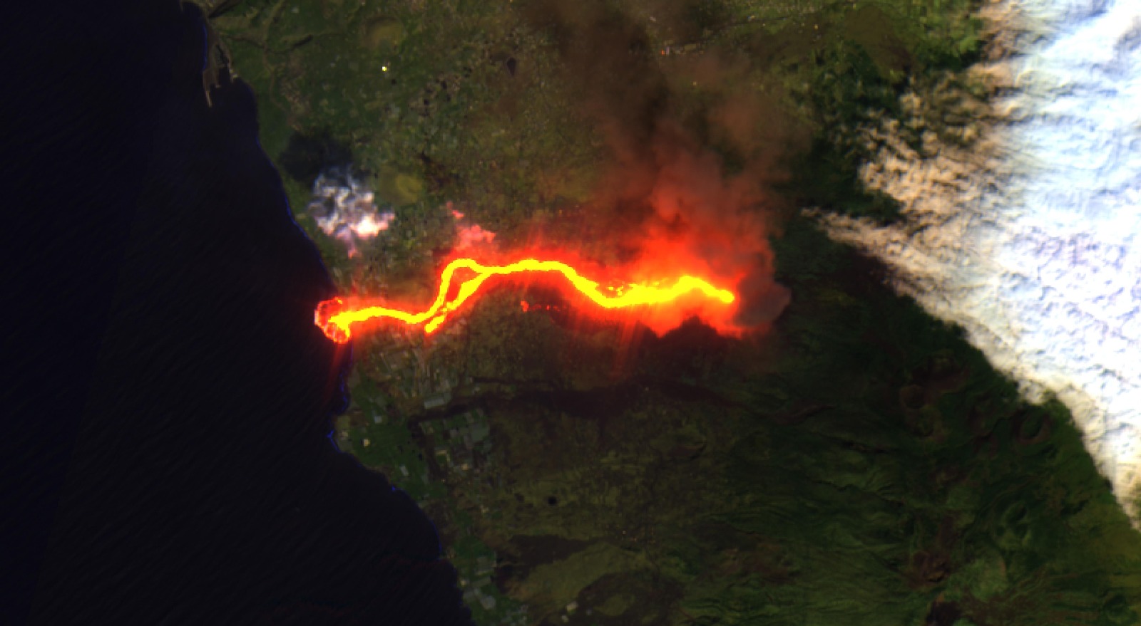 volcano from space