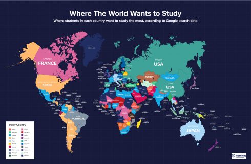 Where The World Wants To Study World Map