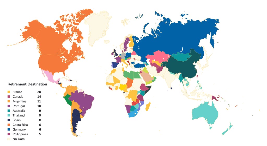 Where The World Wants To Retire World Map 01 3