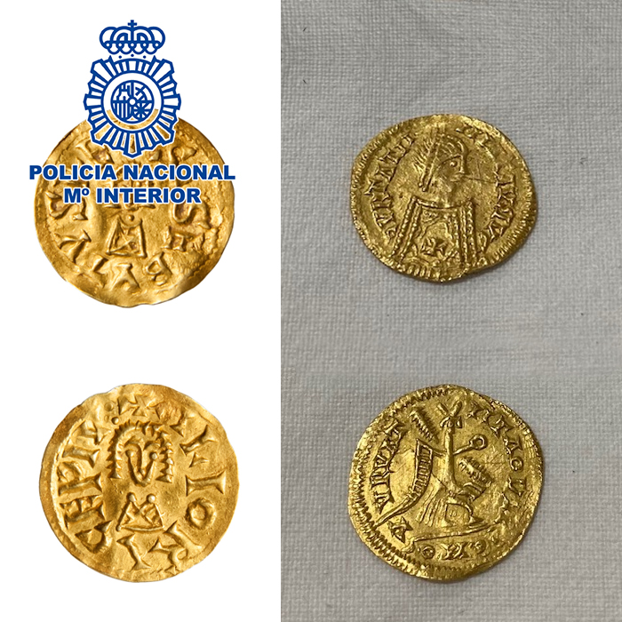 Police Remove Gold Coin Rarities Dating Back Over 1,400 Years That Were In Private Hands In Spain