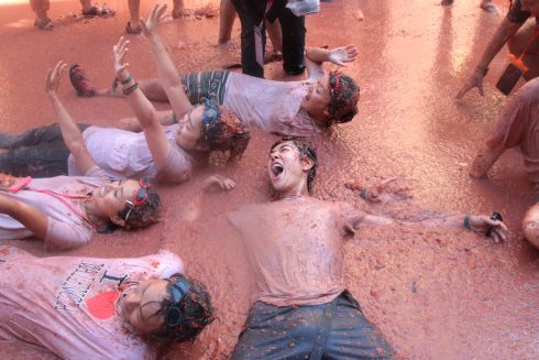 La Tomatina, A Traditional Festival Where 150 Tons Of Tomatoes Are Thrown
