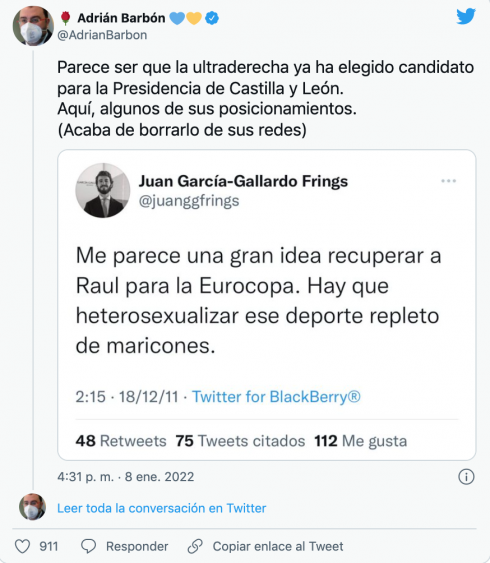 Juan Garcia Tweet 