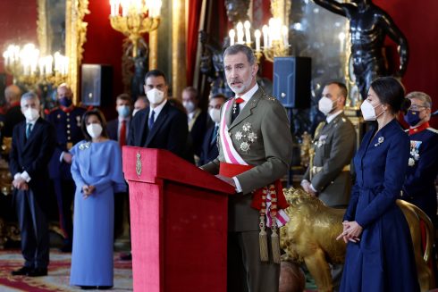 King Felipe of Spain pays tribute to terrorism victims at annual Pascua Militar event in Madrid