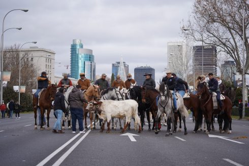 Manifestacion De Ganaderos Y Agricultores En Madrid