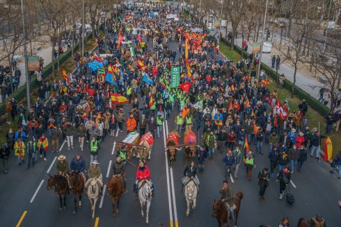 Great Demonstration Of The Rural World In Madrid, Spain 23 Jan 2022