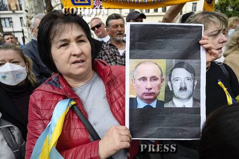 Spain: Ukrainian Demonstration Against Russian Invasion