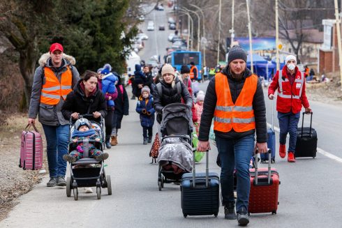 Refugees On Ukrainian Slovak International Border