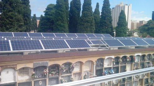 solar panels in cemetery @JOINandWIN
