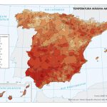 España. Temperatura Máxima Absoluta. 1981 2010. Mapa