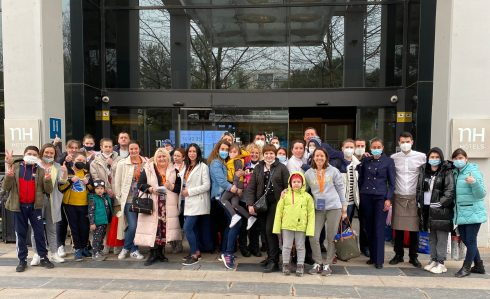 Ukraine children with cancer arrive in SPain Photo: Fundación Aladina @FundAladina