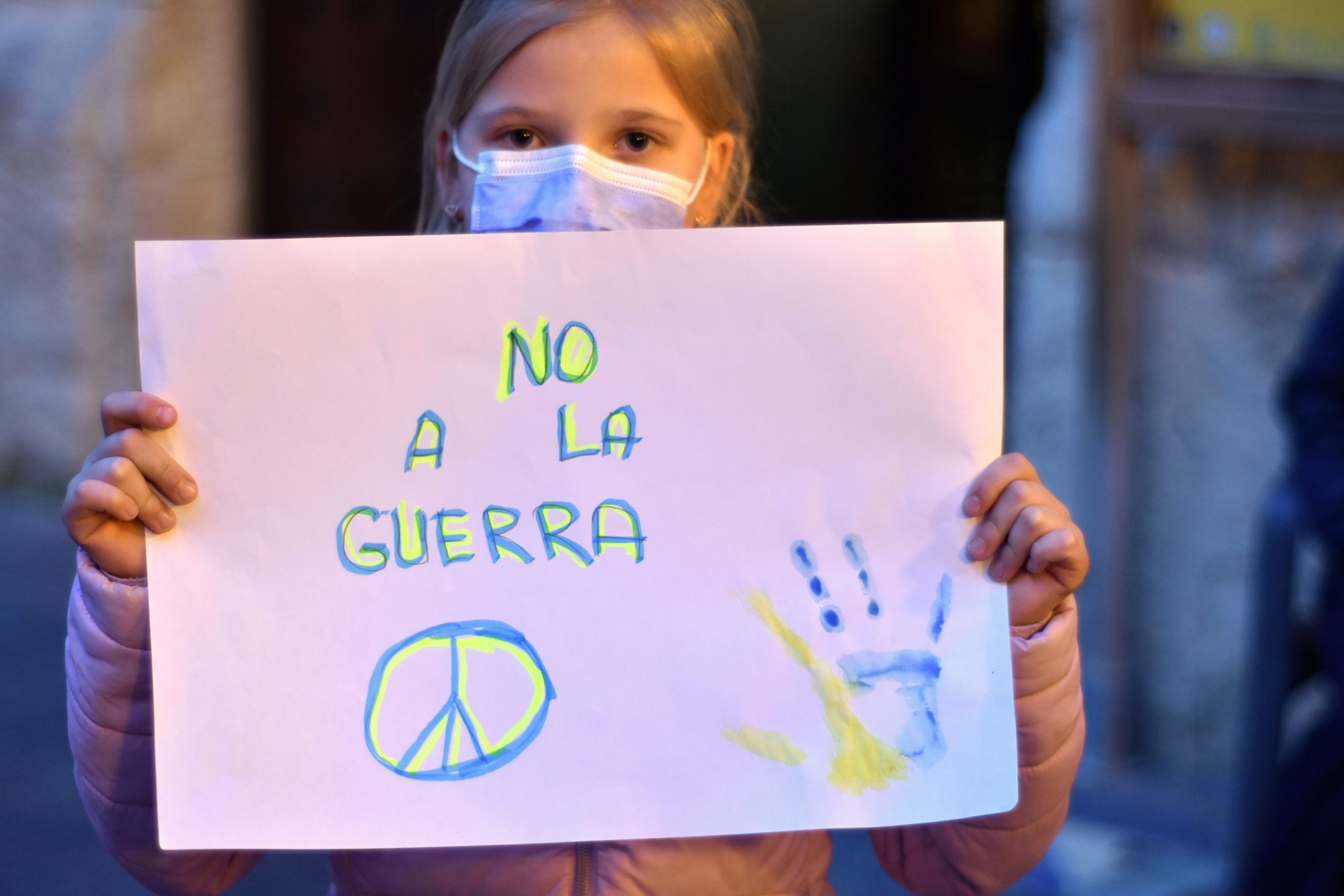 Protests Against Russia's Attack On Ukraine In Vendrell, Spain 1 Mar 2022