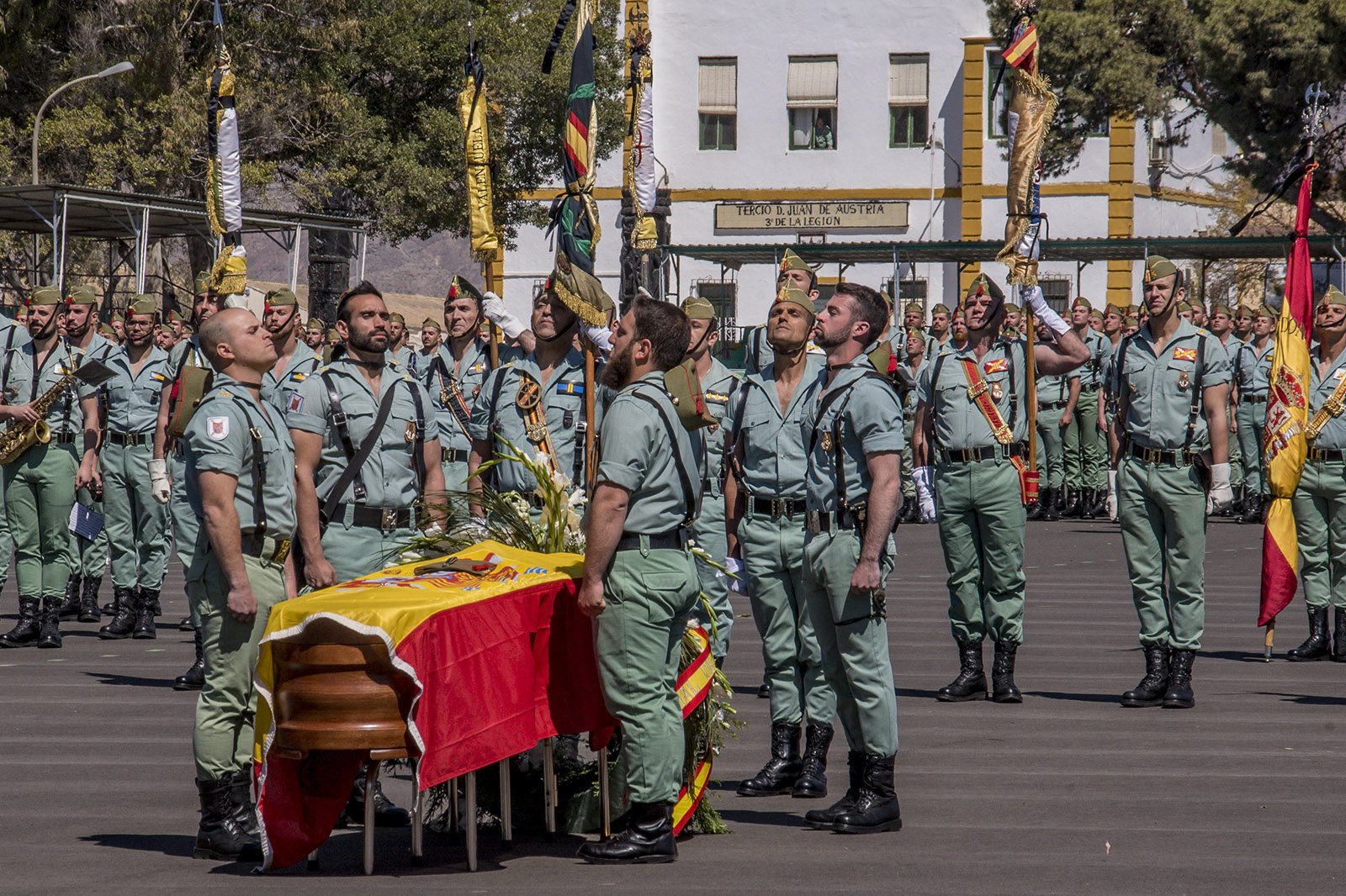 Alejandro Jimenez's Collegues After He Died. Picture Fuerza Terrestre twitter page