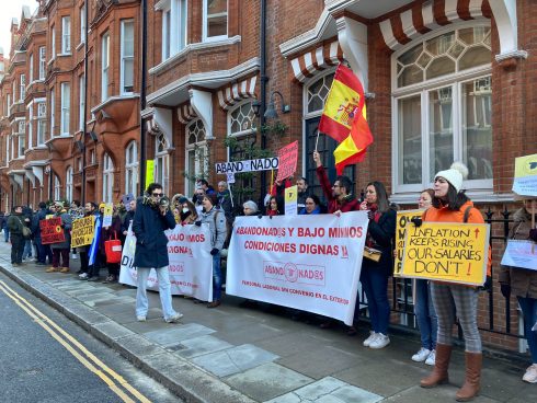 Consulate General Of Spain In London Protest 