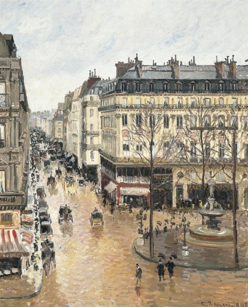 Pissarro Rue Saint Honore Dans Lapres Midi. Effet De Pluie Nazi Looted Art Spain