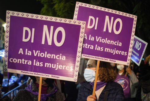 Demostration against gender violence malaga