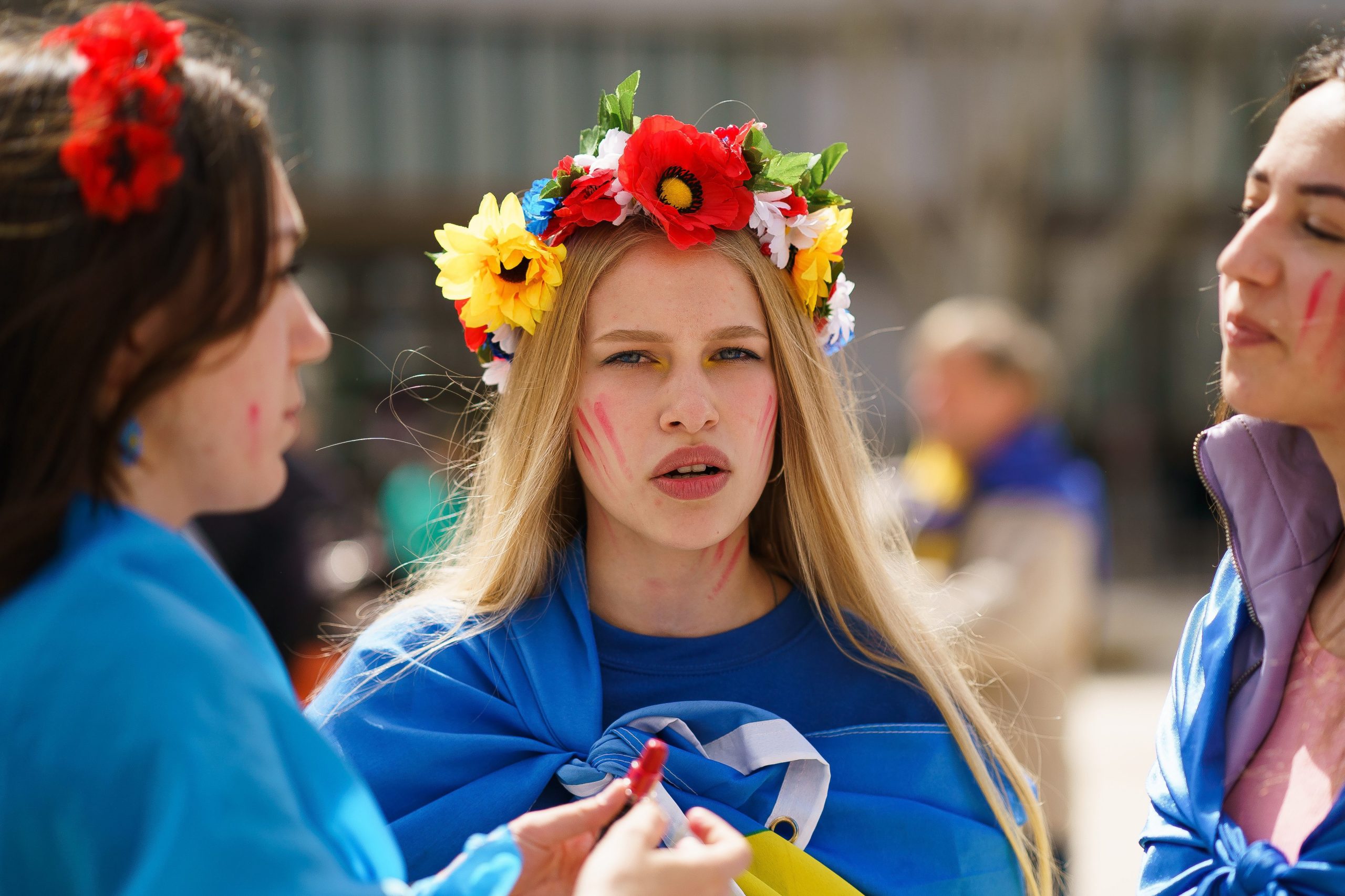 Protest Against Russian Invasion Of Ukraine In Madrid, Spain 10 Apr 2022