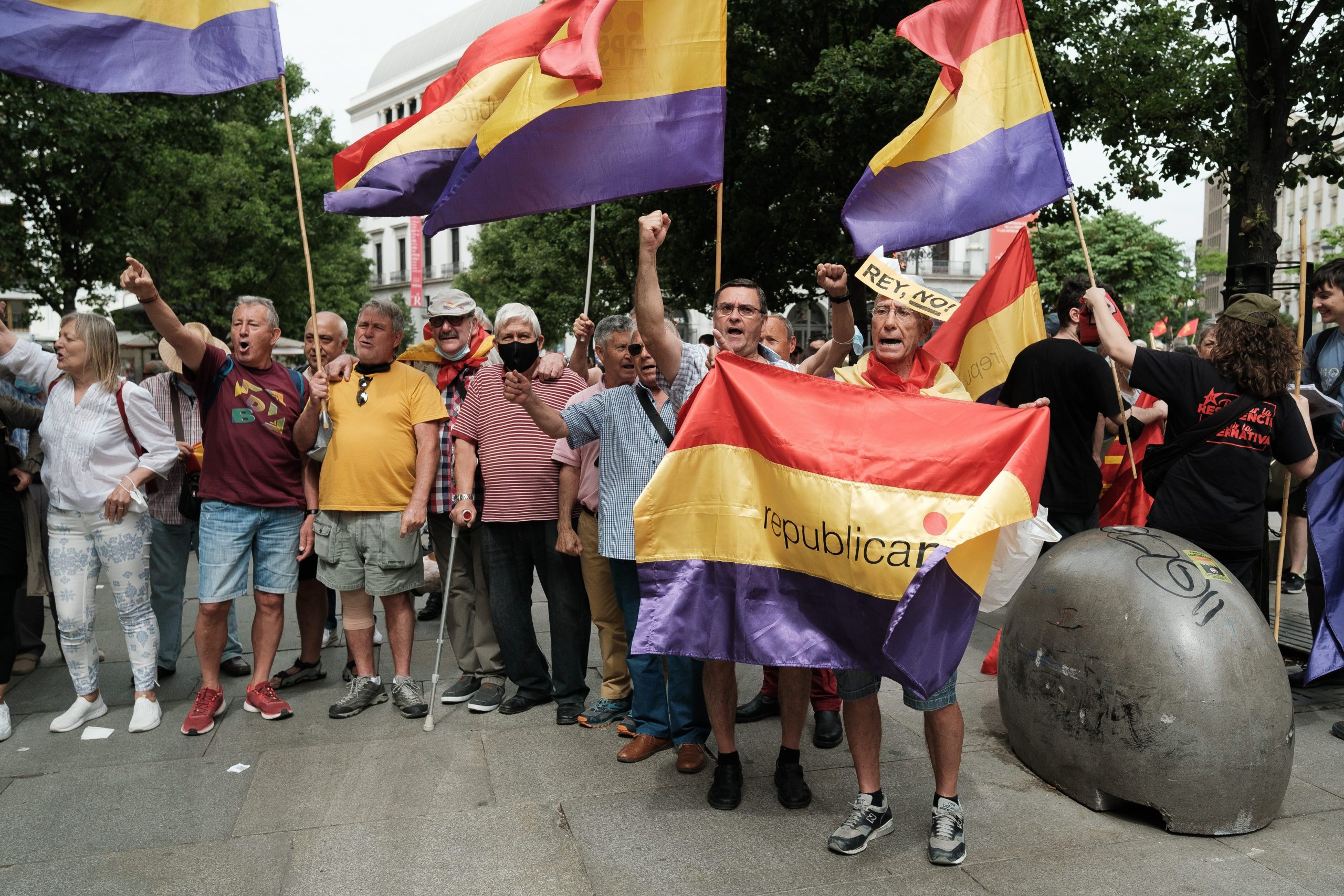 Anti Monarchy Protest In Madrid, Spain 22 May 2022