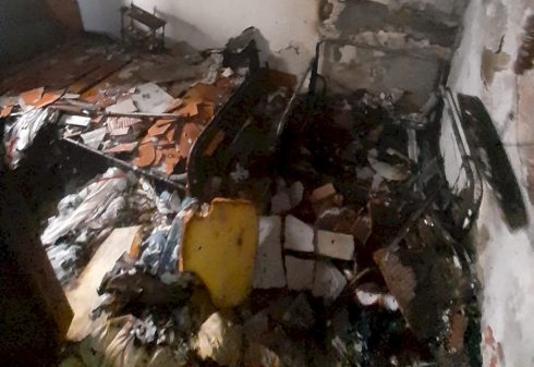 90 Year Old Man Flees Apartment Fire In Spain's Valencia Area