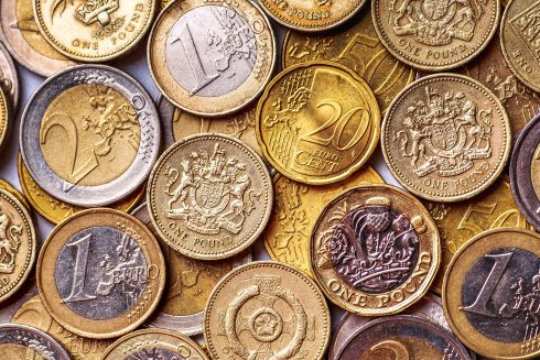 Background Of Euro Coins Money.united Kingdom Pound Coin.us Coins.group Of Coins